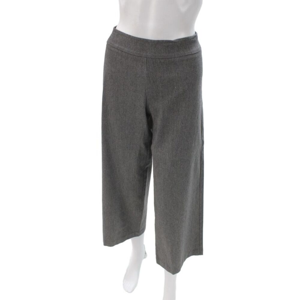 Avenue Montaigne Women Cropped Gray Pants Pull On Inseam 25 Size 8